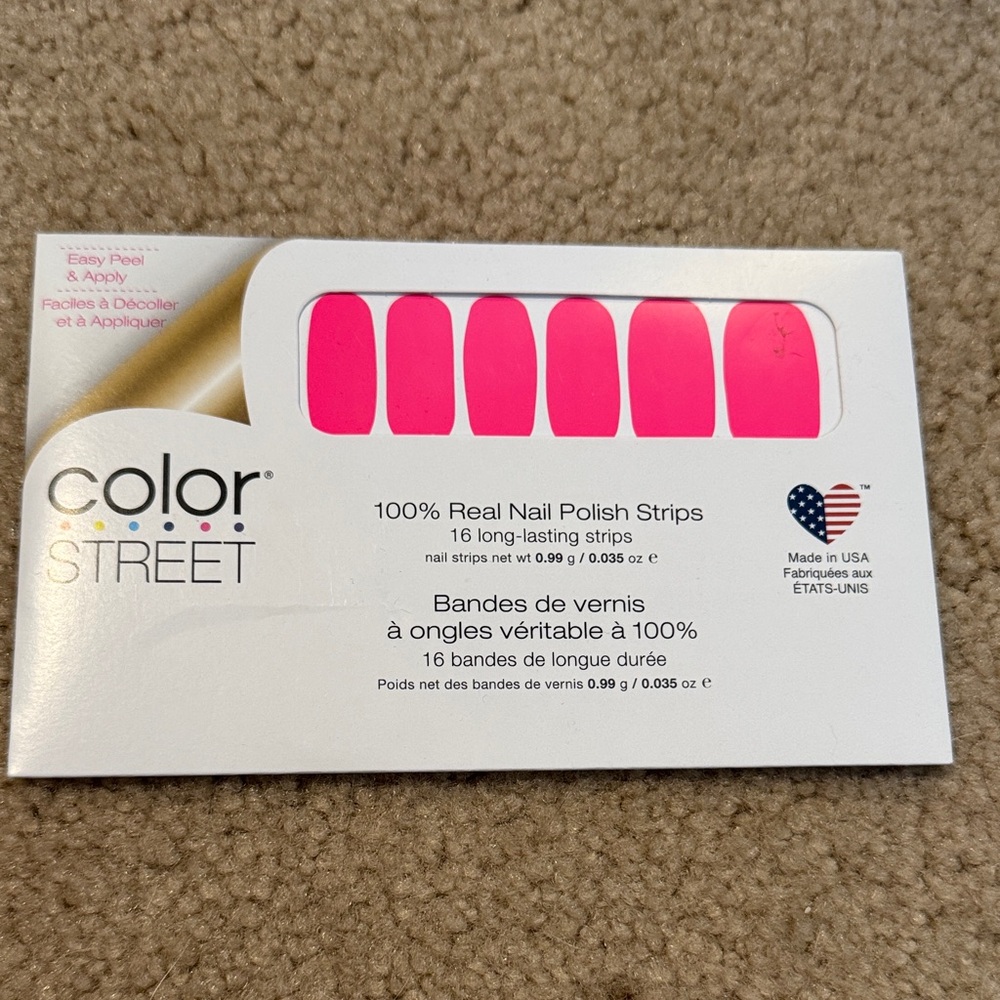 Color Street Vibrant Pink Nail Strips- Gloss Angeles